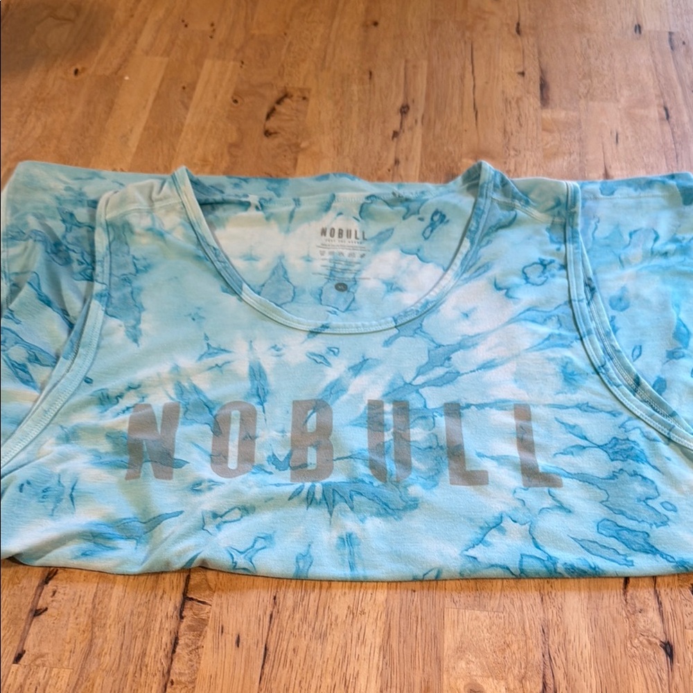 NOBULL Aqua Tie-Dye Sleeveless Top